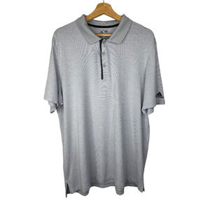 Adidas Mens Collared Golf Polo Pullover Shirt Gray Size XL